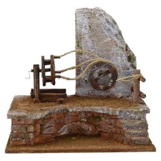 Hand-held wheel wheel cm 20x14, 5x18 h. for statues 10 cm 2