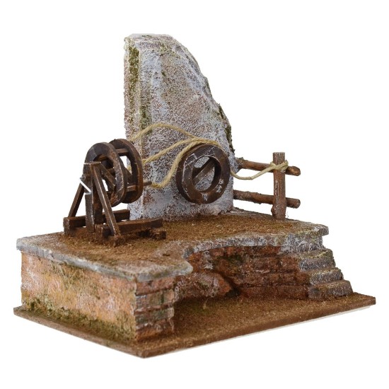 Hand-held wheel wheel cm 20x14, 5x18 h. for statues 10 cm
