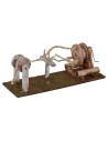 Rueda de hilandero a mano cm 19,5x7x7,5 h para estatuas cm 10