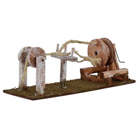 Hand rope wheel cm 19.5x7x7.5 h for statues cm 10