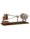 Hand wheel for rope maker 24x9x9.5 h for statues 12 cm