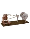 Rueda manual de cordelero cm 24x9x9,5 h para estatuas cm 12