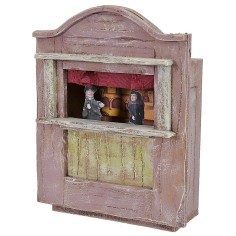 Puppet theater with puppets, dimensions 14x6x18.5 cm (height) for statues 8-10 cm. 2