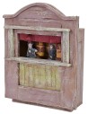 Puppet theater with puppets, dimensions 14x6x18.5 cm (height) for statues 8-10 cm.