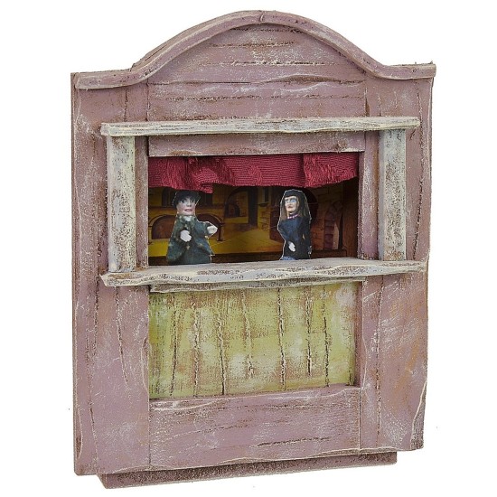 Theater with puppets cm 14x6x18,5 h for statues 8-10 cm
