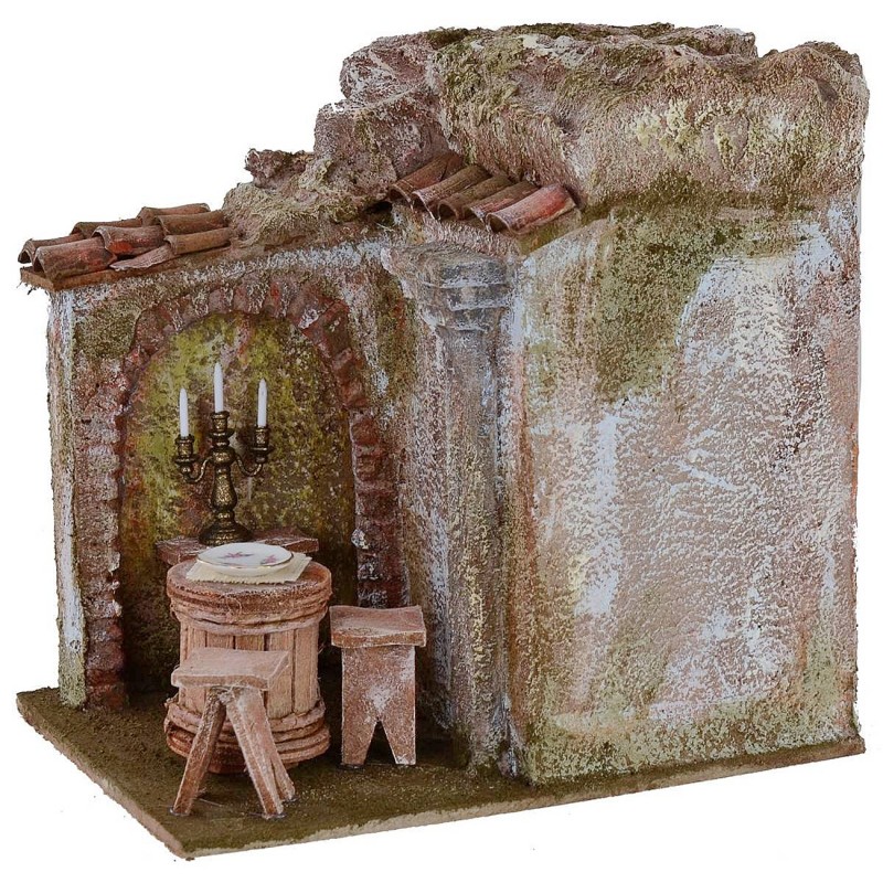 Vineria with dehor cm 19.5x14.5x19.4 h for statues 10 cm