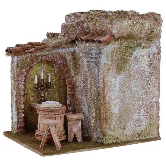 Vinoteca con terraza de 19,5x14,5x19,4 h para estatuas de 10 cm