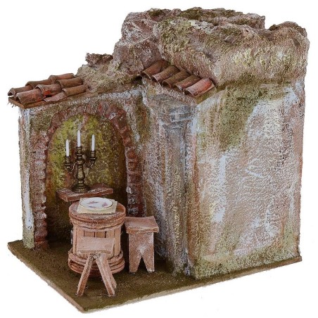 Vinería con dehor cm 19,5x14,5x19,4 h para estatuas de 10 cm Mundo