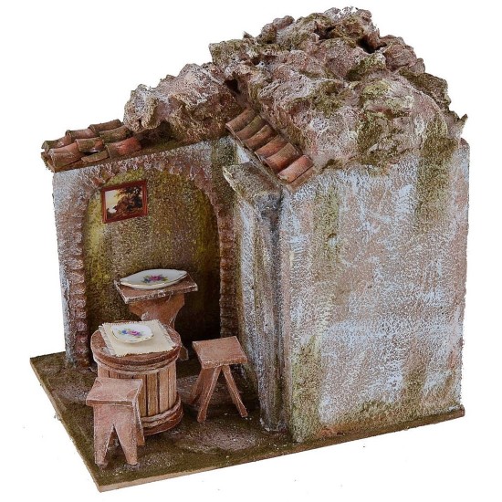 Vinoteca con terraza de 24x17,5x23 cm de altura para estatuas