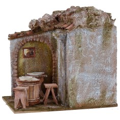 Vineria with dehor cm 24x17,5x23 h for statues 12 cm 2