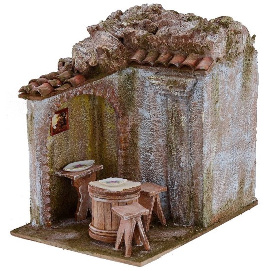 Vinería con dehor cm 24x17,5x23 h para estatuas de 12 cm Mundo Pesebres