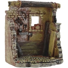 Bottega del falegname in resina cm 8,5x5,5x10 h.
