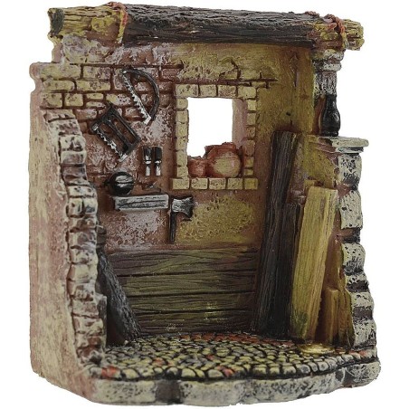 Bottega del falegname in resina cm 8,5x5,5x10 h.