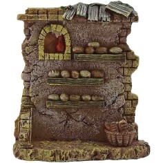Bottega del panettiere in resina cm 9,5x4x10 h. Mondo Presepi