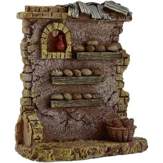Tienda del panadero en resina de 9,5x4x10 cm de altura. Mundo Pesebres. 2
