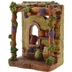 Bottega osteria in resina cm 7,5x4,5x10 h. Mondo Presepi 2