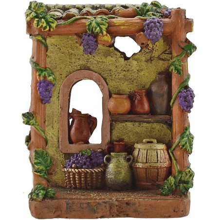 Bodega o taberna en resina de 7,5x4,5x10 cm. Mundo