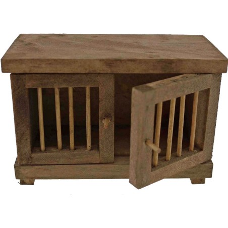 Cage in wood for animals campaign