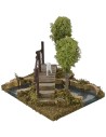 Modular pond with bridge cm 20x14,5x16,5 h for statues of 8-10