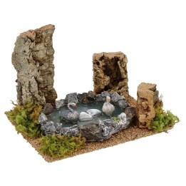 Laghetto con cigni per presepe cm 18x14x12,5 h