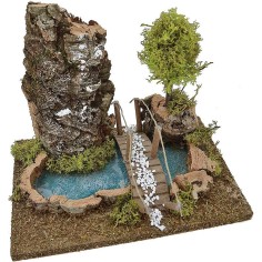 Pond depth effect with bridge and tree 2