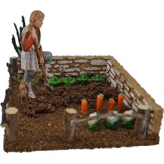 Vegetable garden with farmer landi spade 2