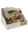 Establo para belén completo con ovejas de 20x14x13,5 cm h