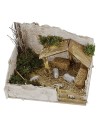 Establo para belén completo con ovejas de 20x14x13,5 cm h