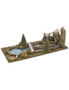 Paesaggio naturale con laghetto effetto acqua cm 54x23,5x18 h