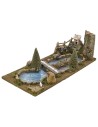Paesaggio naturale con laghetto effetto acqua cm 54x23,5x18 h