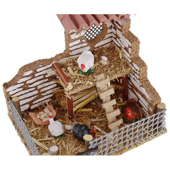 Gallinero con gallinas cm 11,8x9,4x9,7 h Mundo