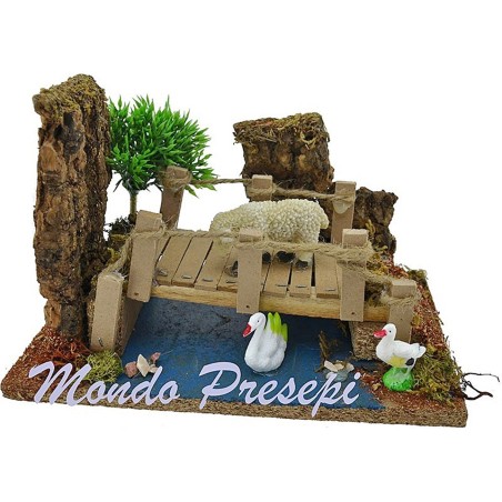 Bridge with sheep and swans - Cod. AA10