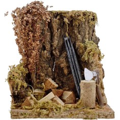 Ambientazione per boscaiolo cm 14x14x14,5 h. Mondo Presepi 2