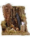 Escenario para leñador de 14x14x14,5 cm h.