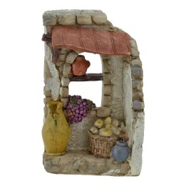 Bottega del fruttivendolo in resina cm 7,5x5x12,4 h.