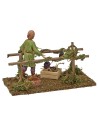 Vineyard rows with grape harvester series 10cm Landi cm
