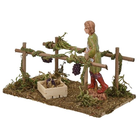 Filas de viñedos con vendimiador serie 10cm Landi cm