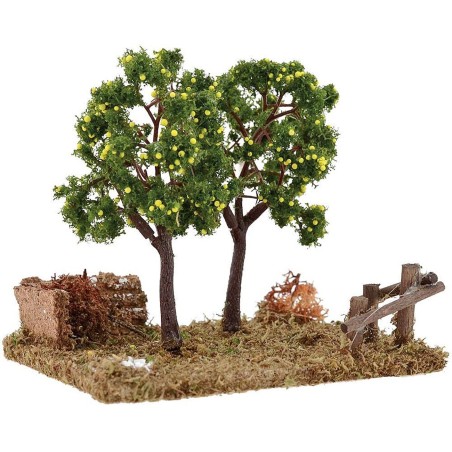 Huerto con plantas de limones cm 13x12x12,5 h. Mondo Presepi