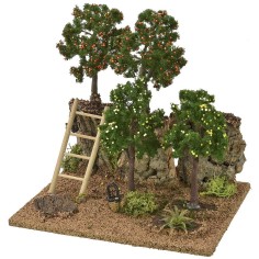 Huerto de cítricos de 19x15x19 cm de altura para estatuas de 2