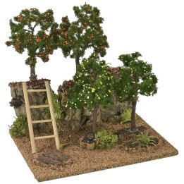 Citrus fruit orchard cm 19x15x19 h for statues of 8-10 cm