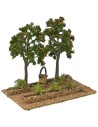 Huerto de naranjos de 14x9x12,5 cm de altura para estatuas de