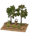 Huerto de naranjos de 14x9x12,5 cm de altura para estatuas de
