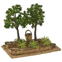 Huerto de limones de 14x9x12 cm de altura para estatuas de 8-10