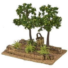 Frutteto di limoni cm 14x9x12 h per statue da 8-10 cm Mondo 2