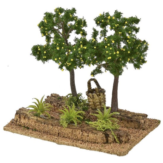Huerto de limones de 14x9x12 cm de altura para estatuas de 8-10 cm Mondo.
