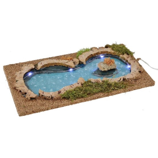Luminous pond for presepe cm 32x17x2, 3 h