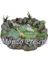 Magic resin pond with swans