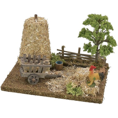 Scenografia di un ambiente di campagna cm 19x15x14 h Mondo