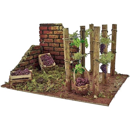 Viñedo con uva cm 20x14x10,5 h. Mondo Presepi