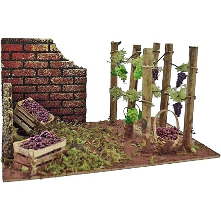 Viñedo con uva cm 20x14x10,5 h. Mondo Presepi